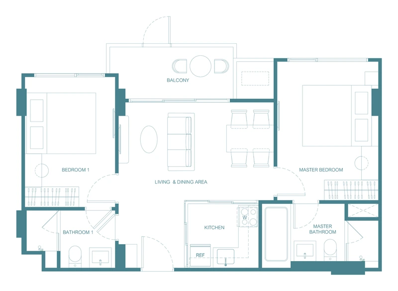 CANVAZ Palette Cherngtalay — floor plan 2Am-1(Garden)