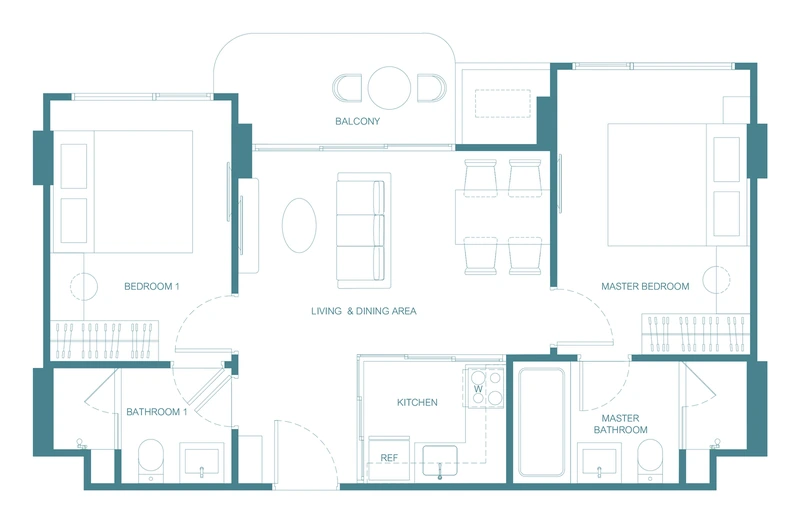 CANVAZ Palette Cherngtalay — floor plan 2Am(Pool)