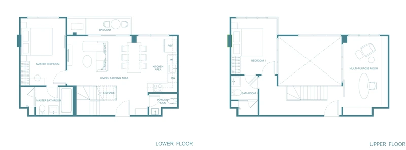 CANVAZ Palette Cherngtalay — floor plan 2C(Duplex), 102.75 m²
