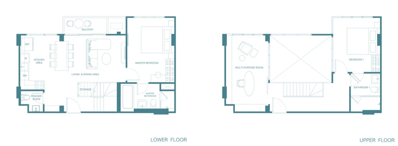 CANVAZ Palette Cherngtalay — floor plan 2Cm-1(Duplex), 102.25 m²
