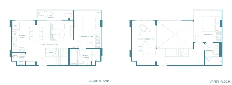 CANVAZ Palette Cherngtalay — floor plan 2Cm(Duplex), 102.5–103.5 m²